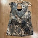 Alberto Makali Embellished Scoop Neck Top with Rhinestones and Chains M Photo 3