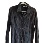 Chico's Chico’s women’s  Black Textured button down Shirt/jacket size large (12) Chico 2 Photo 0