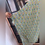 ASOS swimsuit kaftan coverup long maxi dress print shoulder cutout mint hearts Photo 4