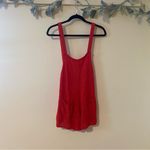 Free People NWOT FP Beach Knit Red Overall Romper Photo 2