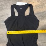 CRZ Yoga NWT  Maternity Tank Top Black Ruched Racerback Athletic Med Built In Bra Photo 6