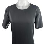 Adidas 3 Stripes Women's Black Short Sleeve Crew Neck Midi Shift Dress Size S Photo 3