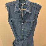 Derek Lam 10 Crosby Giselle Tie‑Front Cargo Mini Dress Light Wash Denim 6 NWT Blue Photo 7