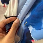 Alfani  Women's Petite Printed Wrap Dress Blue Soft Blooms Size 10P NWT Photo 8