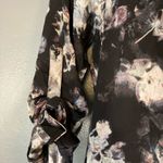 Vera Wang Simply Vera  Black Purple Gray Button Up Blouse Photo 1