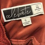 David’s Bridal Off Shoulder Lace Top Chiffon Skirt Long Formal Gown Sz 6 Orange Photo 6