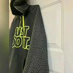 Nike Therma-FIT Just Do It Hoodie, Black/ Anthracit/ Volt, large Photo 2