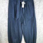 Anthropologie NWT Washed Linen-Blend Eyelet Jogger Trousers Sz XS Photo 1