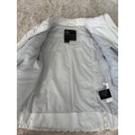 Metropolis Arabesque Quilted Jacket Women's White Full Zip Snap Accents Size 6 Photo 8