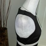 Bisou Bisou Black and White Halter Sheath Mini Dress Photo 3