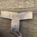 Johnny Was  Calme Seamed Oversized Women’s Grey Cotton Pull-Over Size Small Photo 6