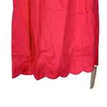 Reformation NEW Isles Linen Strapless Scalloped Mini Dress Corvette Pink Size 0 Photo 5