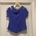 Free People We the Free blue cold shoulder cross back short sleeve tee size Medium Photo 1