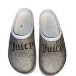 Juicy Couture White Crystal Embellished Rubber Clogs Mules Slip on Shoes crocs 9 Photo 1
