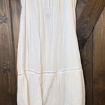 Oscar de la Renta  Lace Trim Tiered Nightgown Slip Dress Cottagecore Prairie M Photo 0