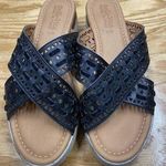 Bella Vita Exa-Italy Platform Sandals Women's 11 W Black Leather Slip-On S62 Photo 0