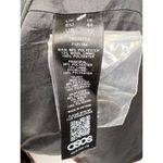 Asos Womens Brushed Coat Brown Orange Striped Buttons Pocket Flaps Collar 12 Photo 6