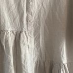 Petal and Pup Womens 14 Tan Linen Tiered mini Dress Oversized Lagom Clean Girl Photo 5