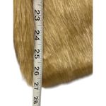 Ya Golden Beige Faux Fur Vest M Luxe Glam Urban Streetwear Concert Festival Size M Photo 4