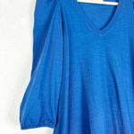 Nation Ltd  Danika Flounce Dress Size Medium Workman Blue Cotton Photo 5