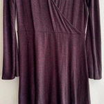 EXPRESS Red and Black Fit & Flare Dress with Bell Sleeves, Size Medium Photo 3