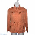 Max jeans Salmon Pink Utility Jacket Small Boyfriend Military Zip Pocket Retro Photo 7