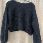 Free People  Charcoal Knit Sweater Photo 0