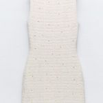 ZARA NWT BEAUTIFUL PEARL TRIM KNIT MINI DRESS Photo 4