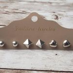 Set of 3 Pairs of Stud Earrings Silver Tone Photo 0