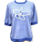 Daily Thread Blue Floral Short Sleeve Sweater NWT Size Large Photo 0