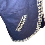 NWT KISUA AFRICA WOMEN’s Size Large Zip Front Short Sleeve Navy And Cream Blue Photo 2