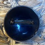 Floral Glass Art Piece with Vibrant Colors Blue Photo 2