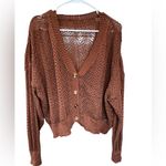 SheIn  Brown Button Up Cardigan Photo 3