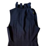 Andrew Marc Black Midi Dress Sleeveless Ruffle Tank Dress Size 2 Career Work Photo 3