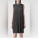 All Saints - Light Gray Rae Dress with Silk Panels - 6 Photo 3