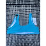Halara NWT Solid U Neck Sporty Lake Blue Bikini Top Size Large Photo 4