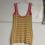 VRG GIRL MEET ME IN CAPRI KNIT MINI DRESS STRIPED PINK TAN LARGE Photo 1