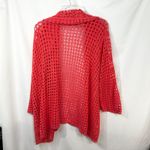 Jessica London Plus Size 22/24 Cardigan Pink Open Knit Sweater Shrug Duster 161 Photo 2
