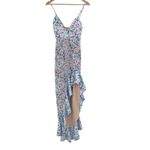 Lovers + Friends ‎ Meadow Floral Ruffle Hi Low Ahamani Maxi Dress Multicolor XS Photo 1
