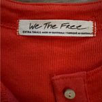 Free People We The Free Back At It Henley Oversized Orange Long Sleeve Top XS NWOT Photo 8