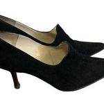 Guido Pasquali black suede pointed toe shoes, heels, 7.5 Photo 0
