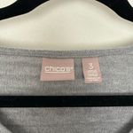 Chico's Chico’s Women’s 3 Gray Vneck 3/4 Sleeve Top Photo 1