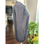 Talbots  Women 100% Cashmere Sweater Crewneck Size‎ Medium Black Preppy Holiday Photo 1