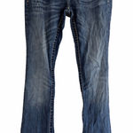 Miss Me  Easy Boot Jeans Sz 30x31 Distressed Rhinestone Pockets Photo 0