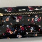 Betsey Johnson NWT  Gold Bow Navy Blue & Roses Patent Leather Wallet Photo 2