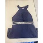 Sequin Hearts  Navy Blue Halter Mini Dress Party Cocktail Bodycon Glitter‎ S Photo 4