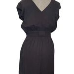 Daniel Rainn DR2 Dress Womens Short Sleeve Black Tied Pleated Evening Night Out Photo 6