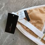 BCBGMAXAZRIA ๐๐ White Ruffle Triangle Bikini Top Photo 5