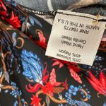 Chloe Kristyn Fleur Noir Erin Blouse Floral Long Sleeve Satin Boho Viscose XS Black Photo 7