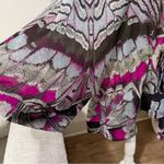 Roberto Cavalli  Women's Multicolor V-Neck Silk Chiffon Butterfly Printed Top Photo 1